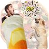 Image 3 : 180CM FRIED EGG PRINT FUNNY FOOD BLANKET