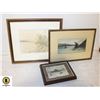 Image 1 : VINTAGE FRAMED ART LOT OF 3