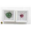 Image 1 : #123-UNHEATD AVENTURINE 7.75CT & PINK  TOPAZ 2.41
