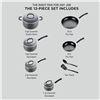 Image 2 : NEW T-FAL 12PCS ULTIMATE HARD ANODIZED NON-STICK