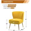 Image 2 : NEW UNBOXED MONICA VELVET SIDE CHAIR - YELLOW
