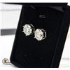 Image 2 : 11.00 CARAT MOISSANITE EARRINGS SET IN 925 SILVER
