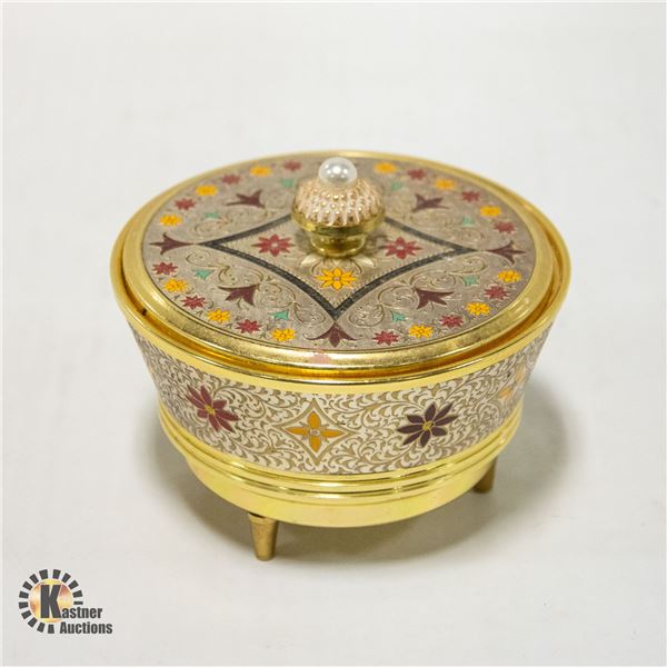 Powder Music Box VTG SANKYO ORGEL POWDER MUSICAL BOX, WORKS