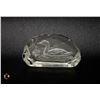 Image 1 : VINTAGE BOHEMIA ETCHED GLASS DUCK PAPERWEIGHT