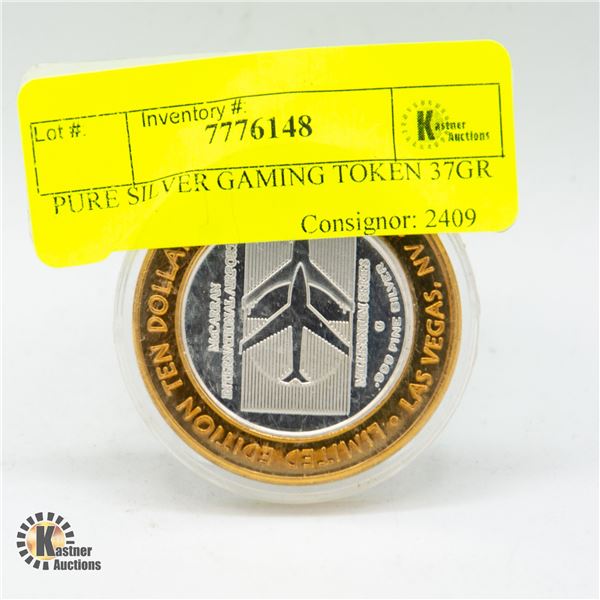 SILVER GAMING TOKEN 37 GRAMS