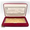 Image 1 : 2008 USA $2 COPY GOLD 22 KT. LEAF BILL + COA, CASE