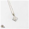 Image 1 : 18K WHITE GOLD DIAMOND PENDANT ACCOMPANIED WITH AN