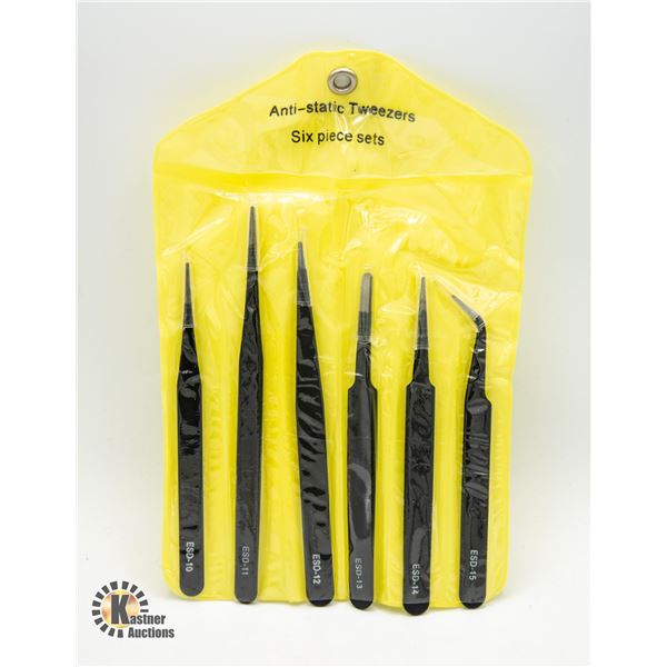 6 PIECE ANTI-STATIC TWEEZERS