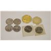 Image 1 : LOT OF COINS INCLUDES 1- TRUMP USA GOLD PLATED