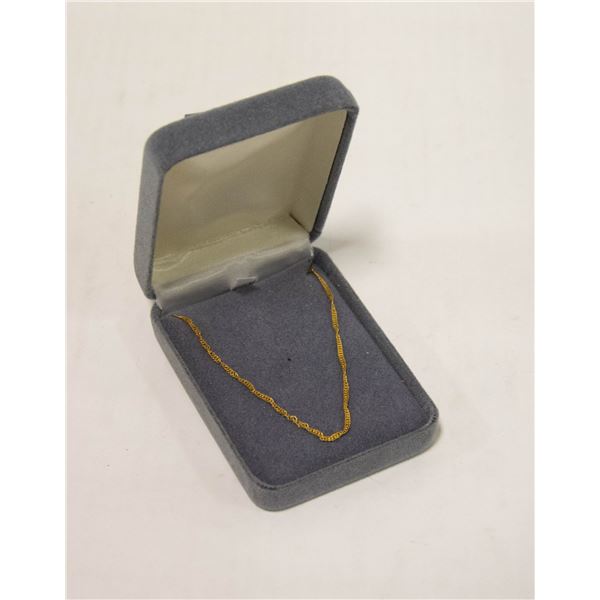 18 KT GOLD PLATED 16"-TWIST-CHAIN NECKLACE