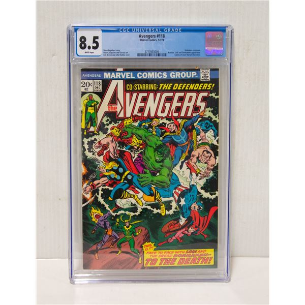 AVENGERS #118. CGC 8.5 DEFENDER CROSSOVER