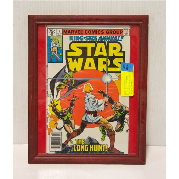 STARWARS #1 ANNUAL MINT, HIGH GRADE, FRAMED