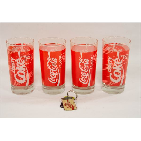 FLAT OF COCA COLA CHERRY GLASSES