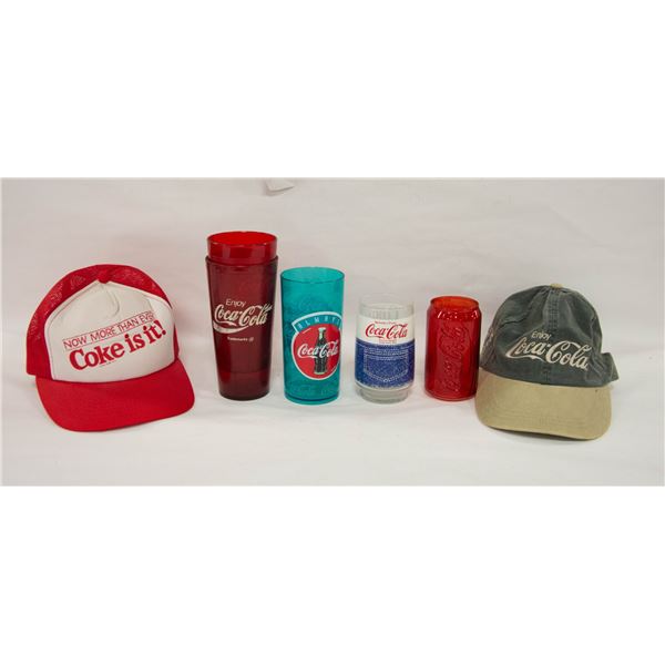 FLAT WITH ASSORTED COCA COLA COLLECTIBLES