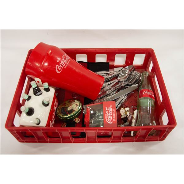 FLAT WITH ASSORTED COCA COLA COLLECTIBLES