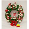 Image 1 : COCA-COLA BRAND LIGHT UP POLAR BEAR X-MAS WREATH