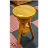 Image 1 : VINTAGE SWIVEL SOLID WOOD STOOL