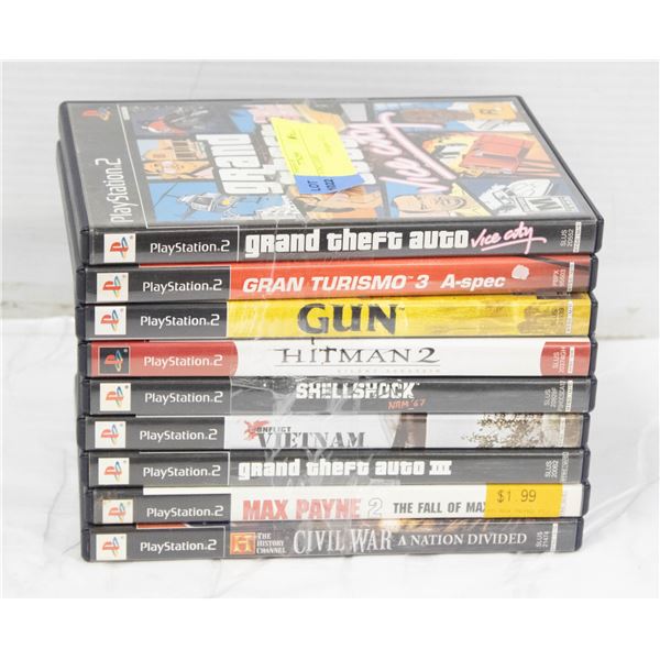 PKG OF 9 PS2 GAMES Pkg of 9 ps2 games
