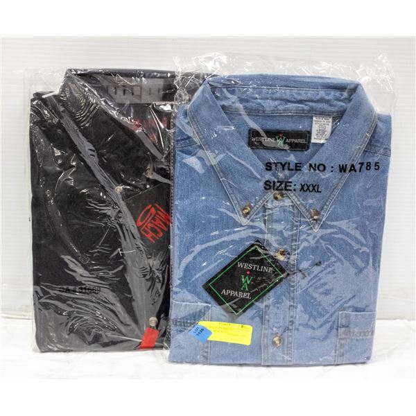 NEW WESTLINE SHIRTS 1DENIM/1BLACK 3XL