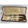 Image 1 : VINTAGE "ANTLER" HANDLE SET IN CASE (CLASP BROKEN)