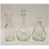Image 1 : COLLECTION OF 2 LIQUOR DECANTERS + WINE DECANTER