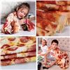Image 6 : 180CM PIZZZAAA! PRINT FUNNY FOOD BLANKET