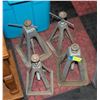 Image 1 : LOT OF 4 LIGHTWEIGHT STAND JACKS