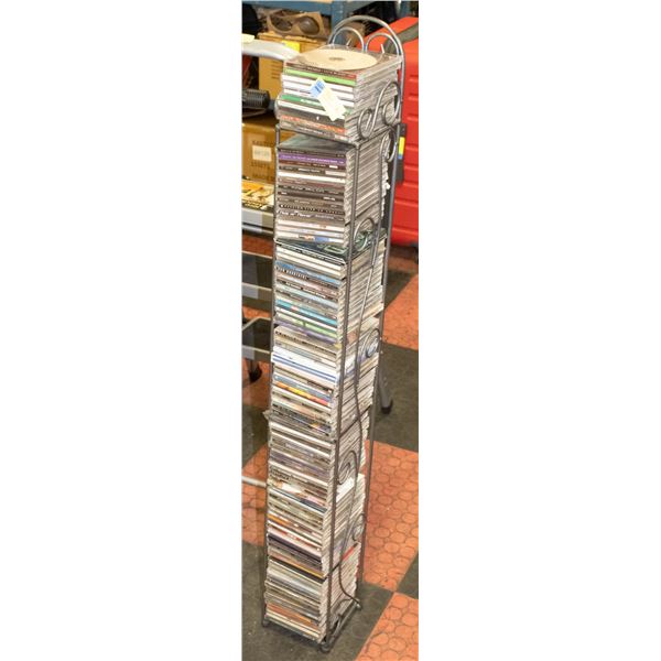 CD RACK WITH 100 CDS