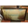 Image 1 : BEACH PRINT 39" X 26" INCLUDING FRAME