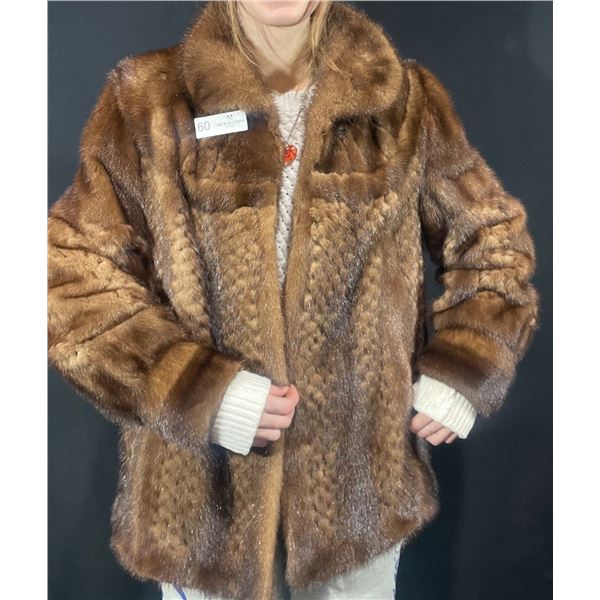 Authentic Vintage Fur Coat Likely '60s-'70s, Medium-Large