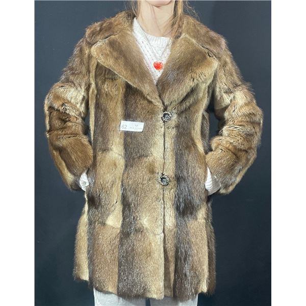 Beaver Fur Coat, Purchased Early 2000's, Size 7