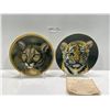 Image 1 : Assorted Fine Ivory China & Porcelain Plates "Cougar" By Dua, No.A0663 & "Tiger Club By Dua"No.45684