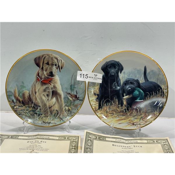 Decorative Plates Franklin Mint Hierloom Reccomendation  Beginners Luck   Eye To Eye 