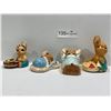 Image 1 : Vintage Pendelfin Bunny Figurines, "Hazel" "Snuggles" "Wakey"