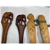 Image 2 : Hand Carved Salad Tool Sets (Africa,Quebec) Cultural Carved Artwork, And Weaved Asian Art