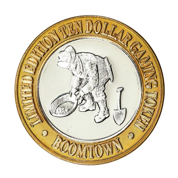.999 Fine Silver Boomtown Las Vegas, Nevada $10 Limited Edition Gaming Token
