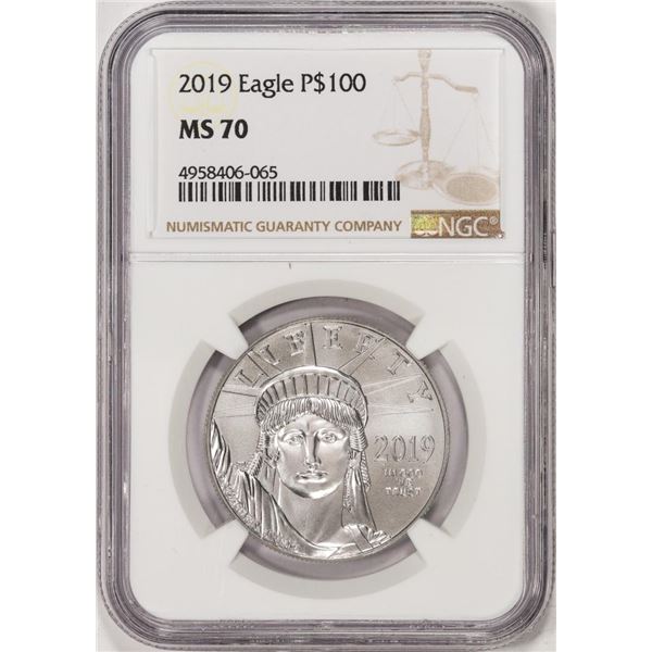 2019 $100 Platinum American Eagle Coin NGC MS70