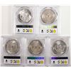 Image 2 : Lot of 1885-1889 $1 Morgan Silver Dollar Coins PCGS MS63