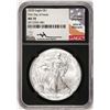 Image 1 : 2020 $1 American Silver Eagle Coin NGC MS70 First Day of Issue Mercanti Signature
