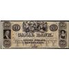 Image 1 : 1800's $20 Canal Bank New Orleans, Louisiana Obsolete Note