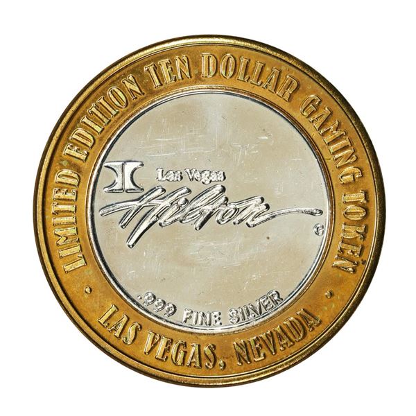 .999 Silver Hilton Las Vegas, Nevada $10 Casino Limited Edition Gaming Token
