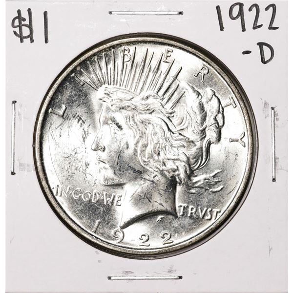 1922-D $1 Peace Silver Dollar Coin