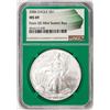 Image 1 : 2006 $1 American Silver Eagle Coin NGC MS69 Green Core