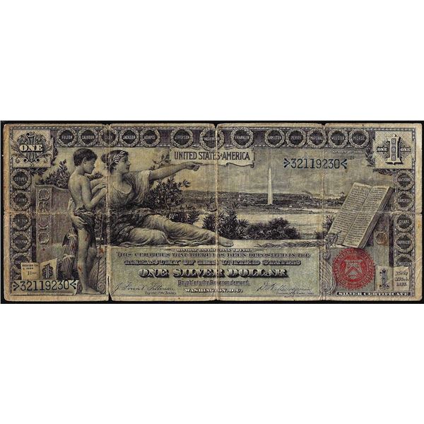 1896 $1 Educational Silver Certificate Note