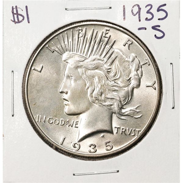 1935-S $1 Peace Silver Dollar Coin