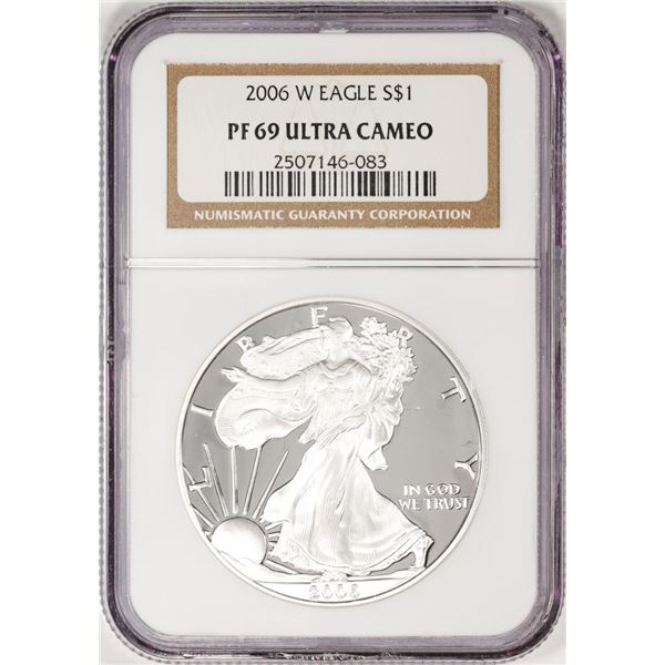 2006-W $1 Proof American Silver Eagle Coin NGC PF69 Ultra Cameo