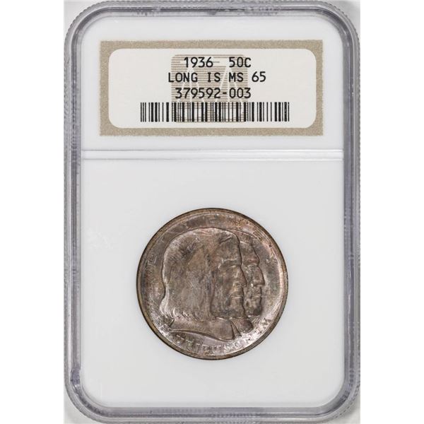 1936 Long Island Tercentenary Commemorative Half Dollar Coin NGC MS65