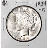 Image 1 : 1934-S $1 Peace Silver Dollar Coin