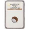 Image 1 : 1965 Lincoln Memorial Cent Coin Crescent Clip NGC Mint ERROR MS64BN