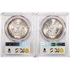 Image 2 : Lot of (2) 1885 $1 Morgan Silver Dollar Coins PCGS MS63 Nice Toning